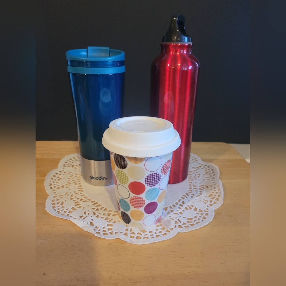 Set of Three Travel Containers Hot & Cold includes Aladdin